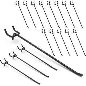 Heavy Duty Pegboard Hooks 10 Inch - 50 count Peg Board Hooks for , Black Metal Pegboard Organizer Accessories Garage, Workshop, , and Store