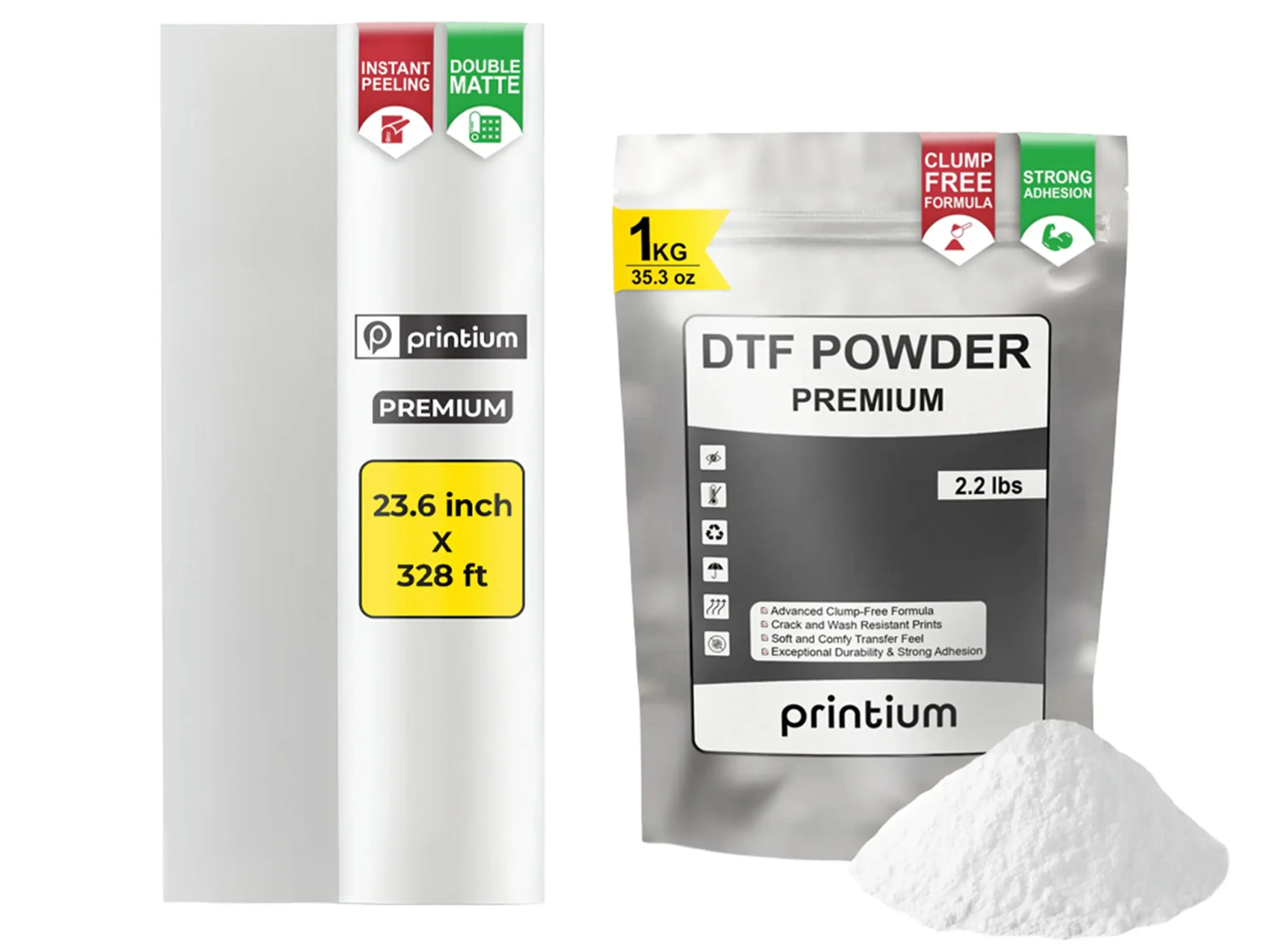 Premium Printing Bundle - 23.6in×328ft Film, 2.2lbs Powder for Computers & Office Equipment Parts