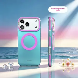 Summer Neon MagSafe Phone Case, Full Drop Shockproof Protection, Raised Camera Lens Cover, Anti-Slip Matte Texture, Magnetic Charging Compatible, Trendy Aesthetic Phone Accessories for IP16 IP17