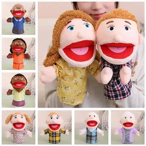 NIce 28cm-33cm Kids Plush Finger & Hand Puppet Popular Activity Boy Girl Role Play Bedtime Story Props Family Playing Toys Doll