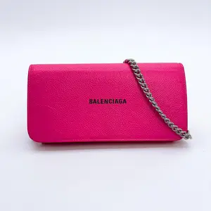 Pre-owned Balenciaga pink calfskin wallet bag