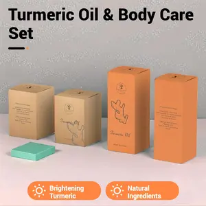 Gift Set: Turmeric Oil, Body Butter & Soap Gift  Set Skin Repair Brightening Cosmetic