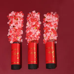 Mini Handheld Confetti Cannon, Petal Rain Party Decorations, Colorful Paper Shreds, Portable Small Fireworks, Wedding Birthday Graduation New Year Anniversary