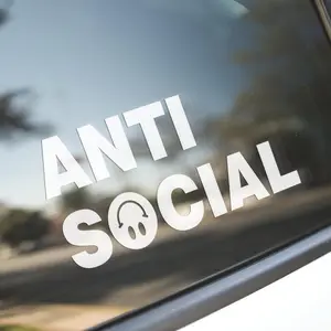 Antisocial Vinyl Decal, Introvert Sticker