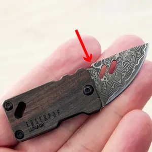 Edge & Pop Damascus Pocket Knife with Bottle Opener