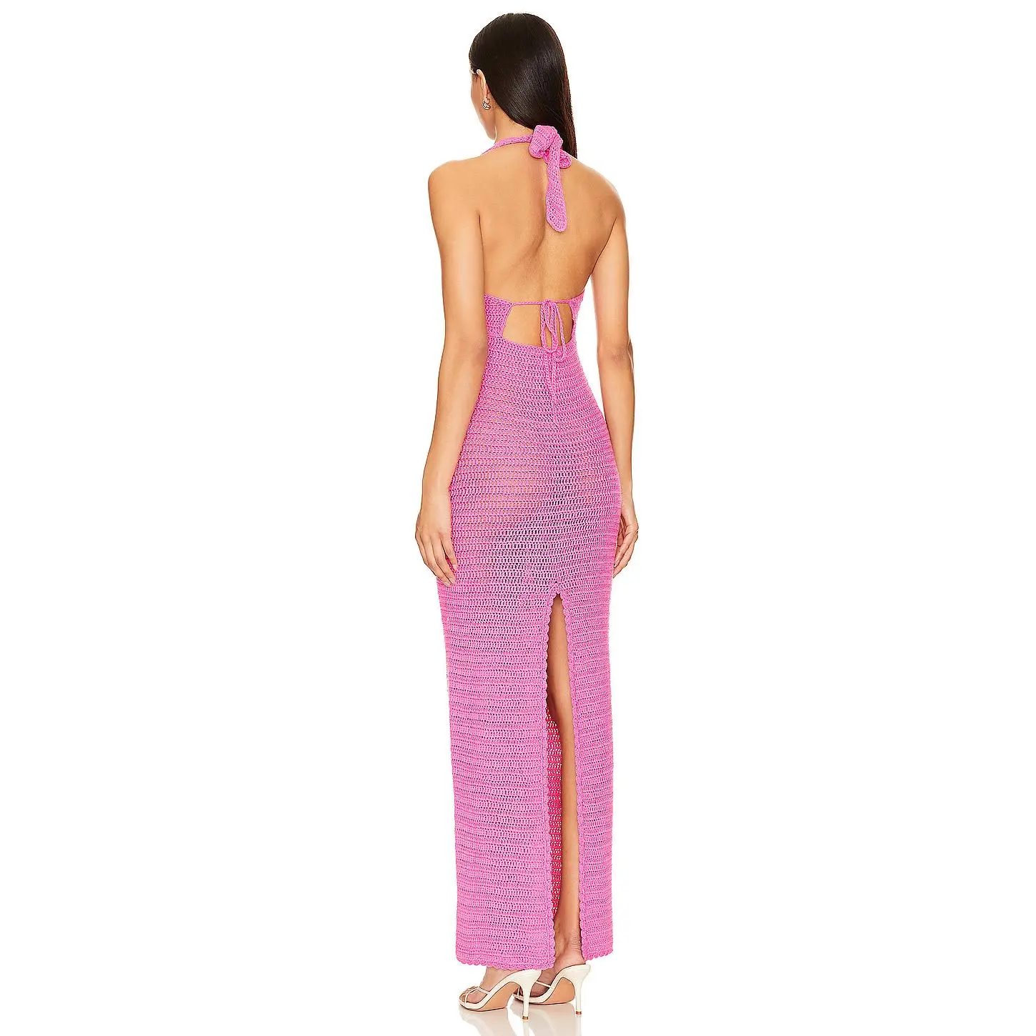 MORE TO COME Lisse Halter Maxi Dress in Hot Pink - TikTok Shop MORE TO COME Lisse Halter Maxi Dress in Hot Pink - TikTok Shop