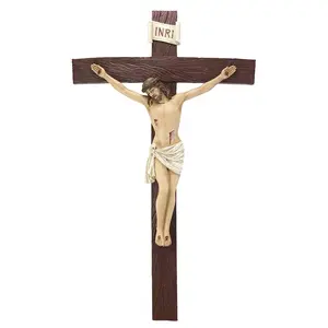 Ebros Large 30" Tall INRI Jesus Christ On The Cross Wall Hanging Crucifix Plaque