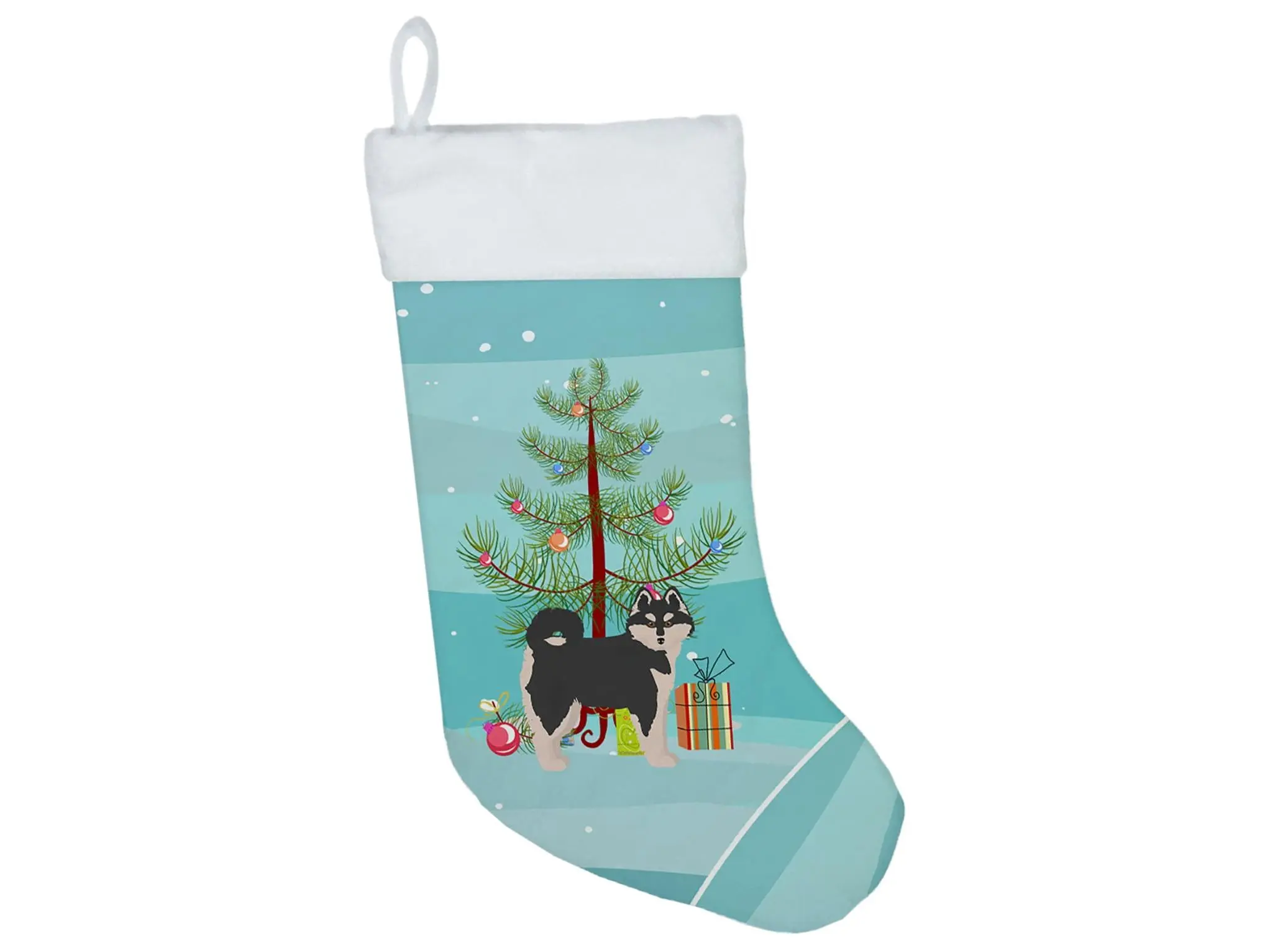 Carolines Treasures CK3861CS Pomsky No.1 Artwork Christmas Stocking, Festive Home Decor for Holiday Decorations