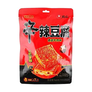YANJINPUZI x Nongshim Spicy Tofu Snack - Mushroom Beef Flavor, 165g - Savory & Fiery Korean Snack