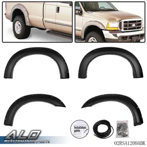 Fit For 99-07 Ford F250 F350 Super Duty 4pcs Rivet Pocket Style Fender Flares