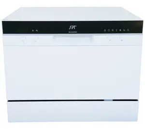 SPT Countertop Dishwasher with Delay Start in White