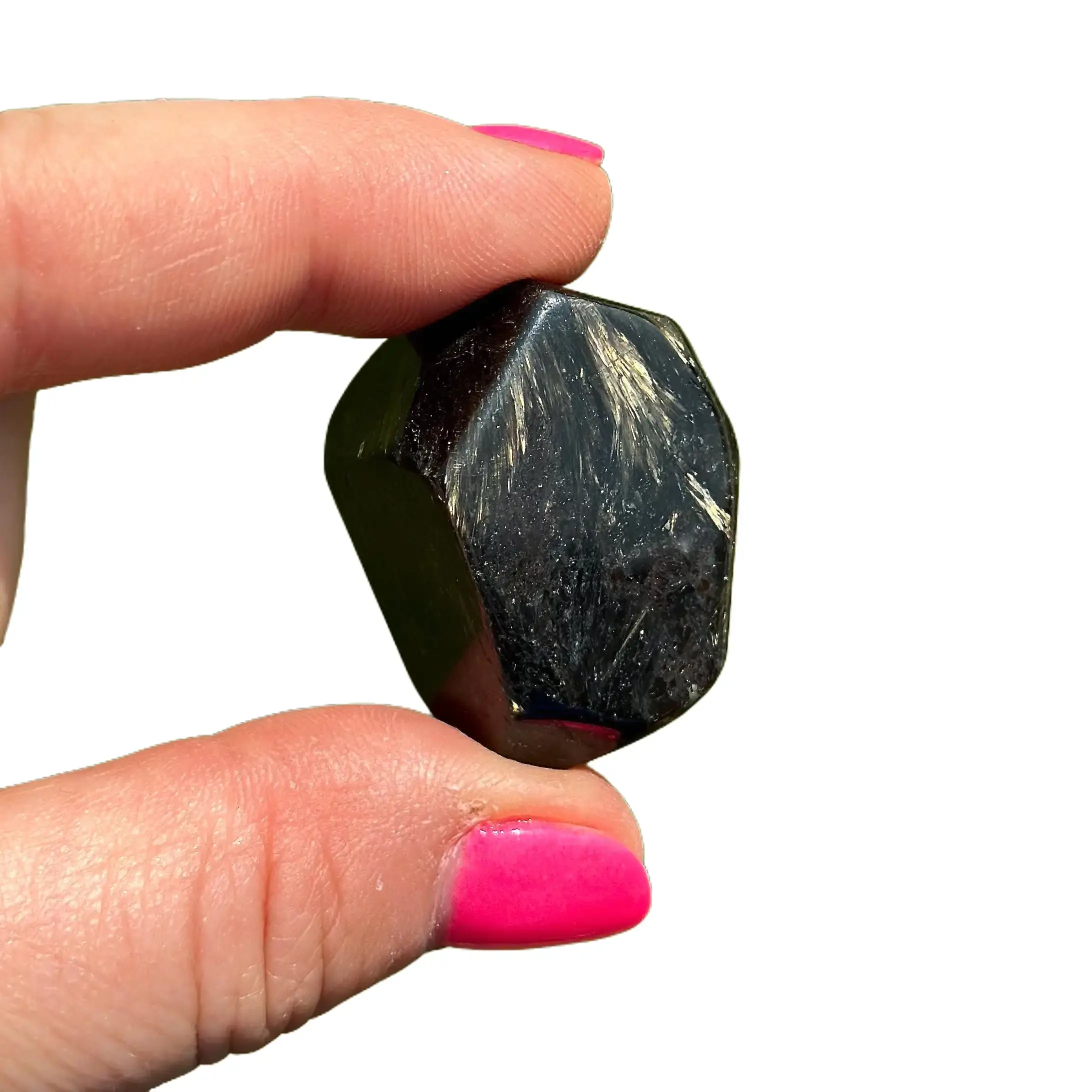 Arfvedsonite Free Form Stone from Canada - Natural Polished Arfvedsonite Stone