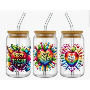 "Best Teacher Ever" Glass Tumbler