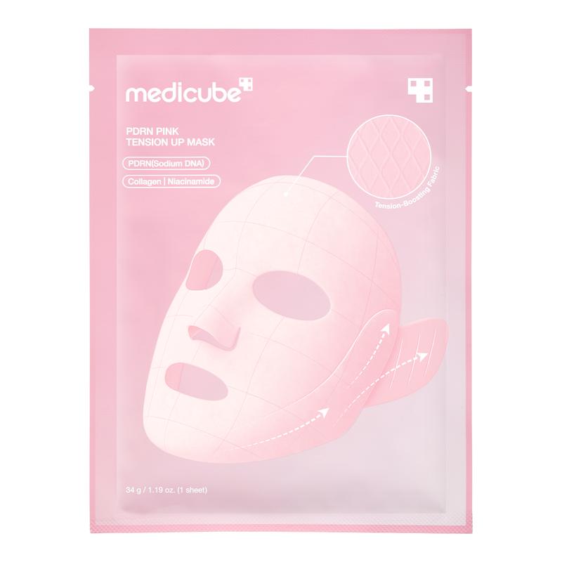 [NEW] [medicube] PDRN Pink Firming Care Mask | 3-Step Firming Care Mask with Ear Hooks for De-Puffing & Contoured Skin | 99% Salmon PDRN, NAD, Caffeine | K-Beauty, Korean Skincare V-Line Tightening Mask