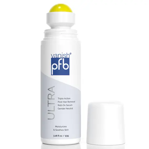 PFB Vanish Ultra Roll-On for Ingrown Hairs, Razor Bumps & Dark Spots | Maximum Strength Chromabright Formula | Salicylic, Glycolic & Lactic Acid Exfoliating Serum for Bikini Line, Underarms, Legs, Face & Neck | Vegan