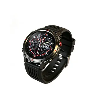 Rugged Smart Watch Tactical Smartwatch Outdoor Sports Watch Viral TikTok、2026 New、Military Grade  IP68 Waterproof  Bluetooth Call  Heart Rate Monitor  100+ Sports Modes for Android iOS、for Men Women、Outdoor Hiking Running Swimming