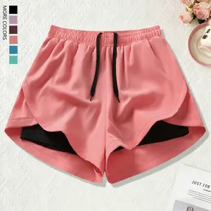 Women’s quick-dry shorts for casual sports with an adjustable drawstring waist and comfortable elastic waistband — mint green. A perfect choice for casual wear, gym outfits, running shorts, fitness shorts, and cycling shorts.