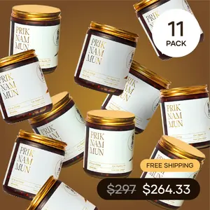 White Elephant Prik Nam Mun - 11 PACK | Premium Thai Chili Crisp (8 oz) | Artisanal Chili Crunch with Extra Virgin Olive Oil, Organic Shallots, Garlic & Truffles | Gourmet Hot Chili Oil