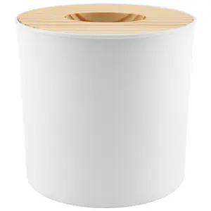 Wooden Cover Round Roll Paper Tissue Tube Household Removable Mini Wooden Tissue Box