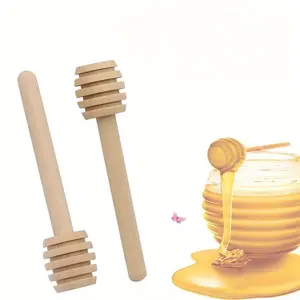 Wooden Honey Dipper Sticks Set, Mini Honeycomb Stick, Honey Stirrer Tool for Honey Jar Dispense Drizzle Honey, Natural Wood Wedding Party Favors, Kitchen Gadgets