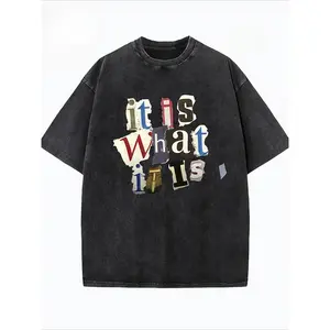 It Is What It Is T-Shirt | Vintage Ransom Note Style Graphic Tee | Y2K Streetwear | Meme Humor Gift Idea | Casual Casual Tee | TikTok Viral Street Tee