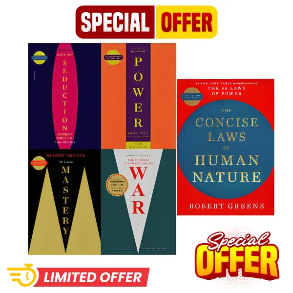 Robert Greene 5-Book Set (CONCISE EDITIONS) | 48 Laws of Power, Art of Seduction, Mastery & More
