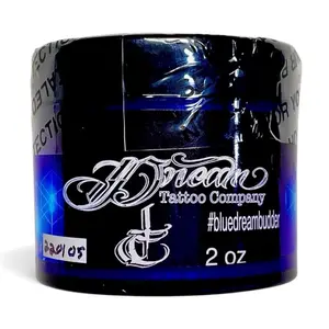 Dream Tattoo Company Blue Dream Budder 2 oz - Vegan Tattoo Aftercare Balm for Healing Hydration & Color Protection All Skin Types long-lasting hydration