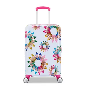 Sarah Jessica Parker Hardside Expandable Carry On Spinner Suitcase - White Shoe Wheel