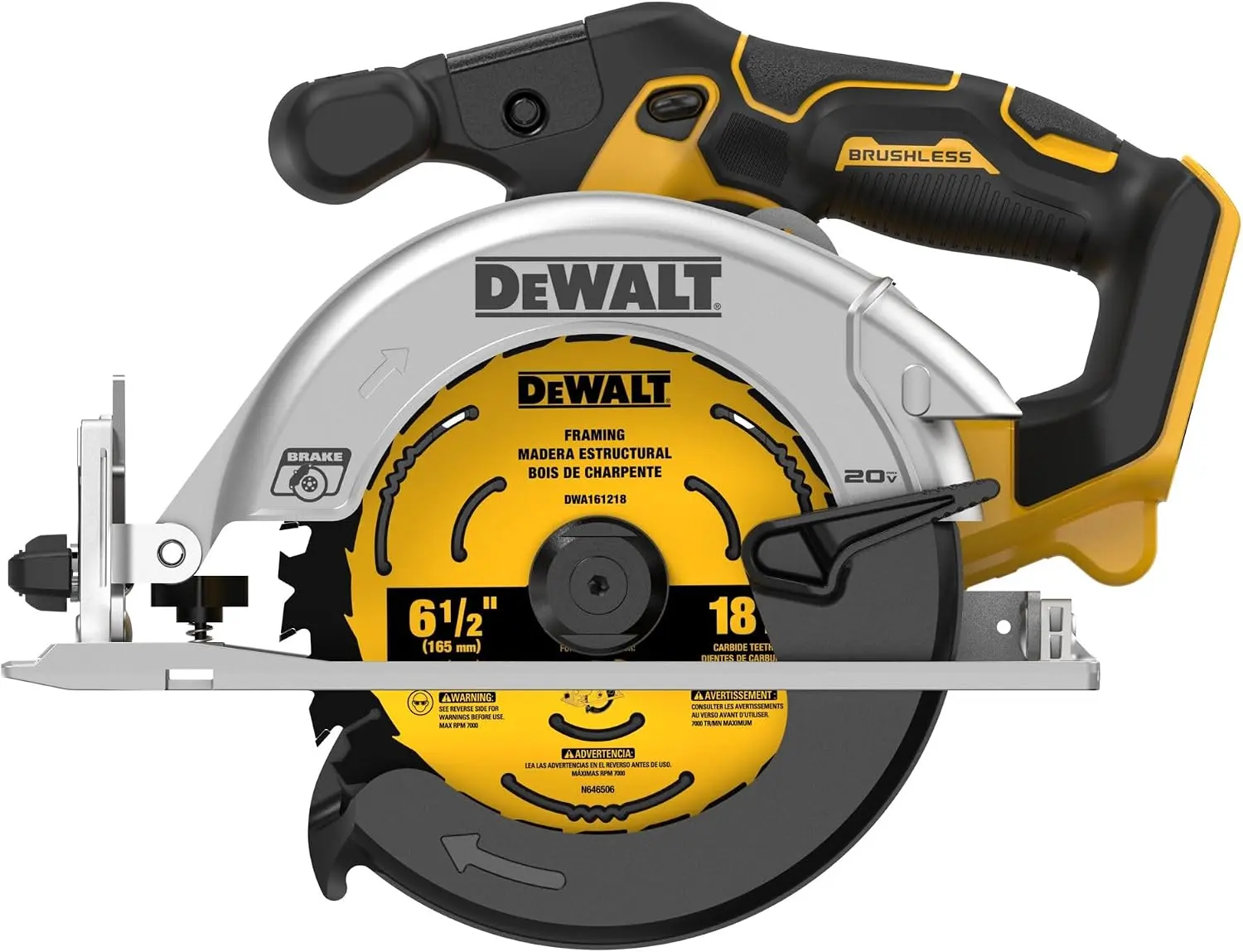 DEWALT DCS565B 20V MAX 6-1/2" Brushless Cordless Circular Saw, Tool Only