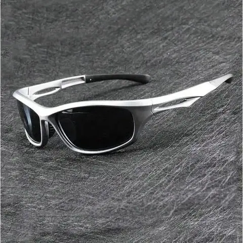 Unisex Edgy Flat-Top Wide Square Frame PC Sunglasses - Women's Punk-Edge Silhouette, Modern Silver, Lightweight Plastic, Spring Hinges, Impact-Resistant Sports Accessory for Festivals, Cycling