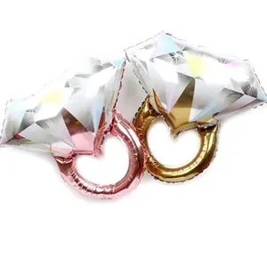 Diamond Ring Balloon Gold & Rose Gold