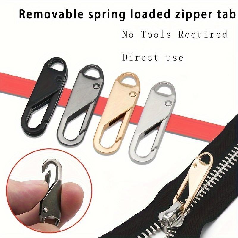 Zipper Pull, 5 PCS Replacement Metal Zipper Handle Mend Fixer Tab for Luggage, Suitcases, Backpacks, Jackets, Purses, Handbags