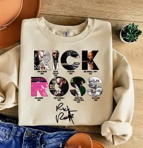Rick Ross Graphic Album Style T-shirt , Vintage Rap Music For Fans Tee
