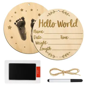 Custom Precious Wooden Baby Sign – Newborn Announcement Plaque, Ideal Gift for Gender Reveal & Nursery Decor