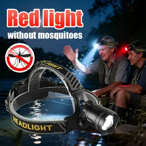 5200mAH High Power Led Headlamp 18650 Rechargeable Headlight 4 Color Multifunctional Zoomable for Camping Fishing Hiking Work Head Torch