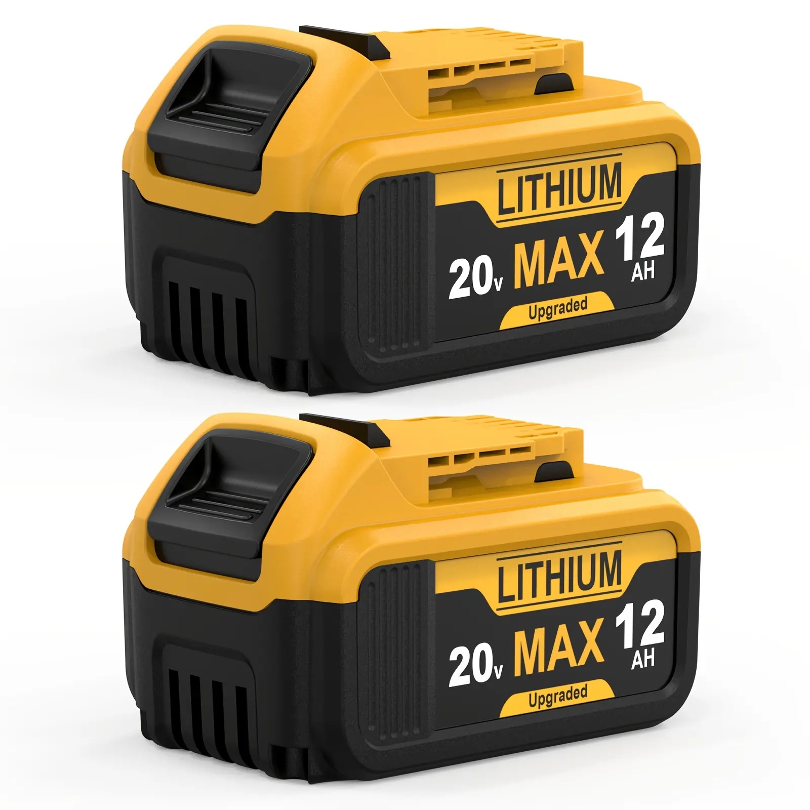2/4-Pack 12.0Ah 20V Max Replacement Battery for Dewalt 20V Tools, 12000Mah Lithium-Ion Battery Compatible with for dewalt 20V Cordless Power Tools And 18V-20V Chargers, with LED Indicator