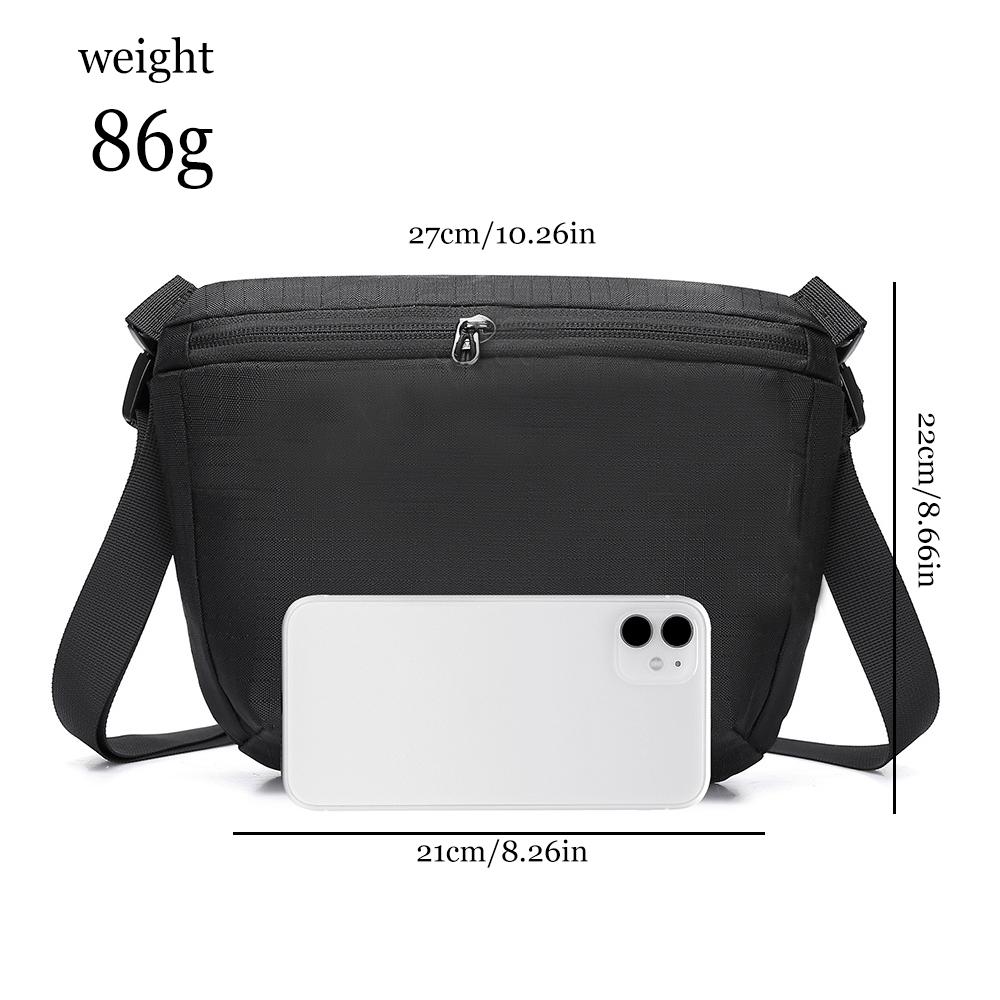 Unisex Waterproof Crossbody Sling Bag, Ultra-Lightweight 86g Sports Shoulder Bag with Adjustable Strap, Large Capacity Workout Fanny Pack for Running Hiking Gym Travel, Durable Casual Sling Bag for Men Women