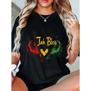 100% Cotton Rasta Hand Heart Jamaican Roots Rastafarian Reggae Music T-Shirt