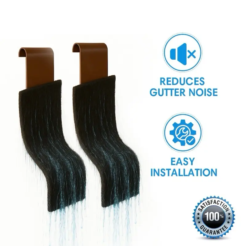 Downspout Dampener Noise Reducer – Mold, Mildew, UV, and Rust Resistant Rainwater Silencer – Easy Install
