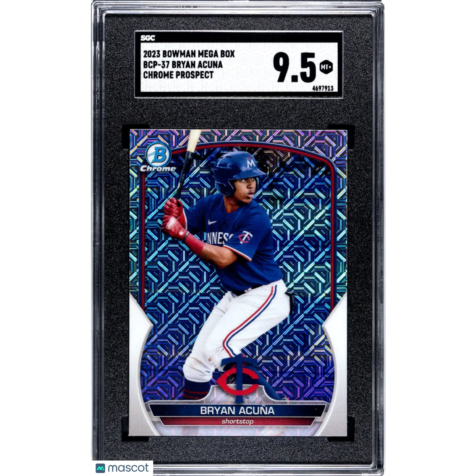 Bryan Acuna SGC 2023 Bowman Mega Box #BCP 37 CHR. Pros. Baseball 9.5