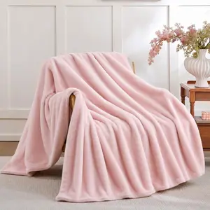 Comfy | The Blush Cloud Blanket | Oversized, Cozy, Ultra-Soft Warm Throw, Printing on one side
