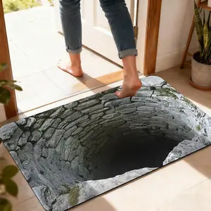 1pc Illusion Endless Abyss Non-Slip Door Mat Rug, Visual Illusion Design Home Decor Carpet, Fun Style Suitable for Entryway, Indoor Outdoor Entrance