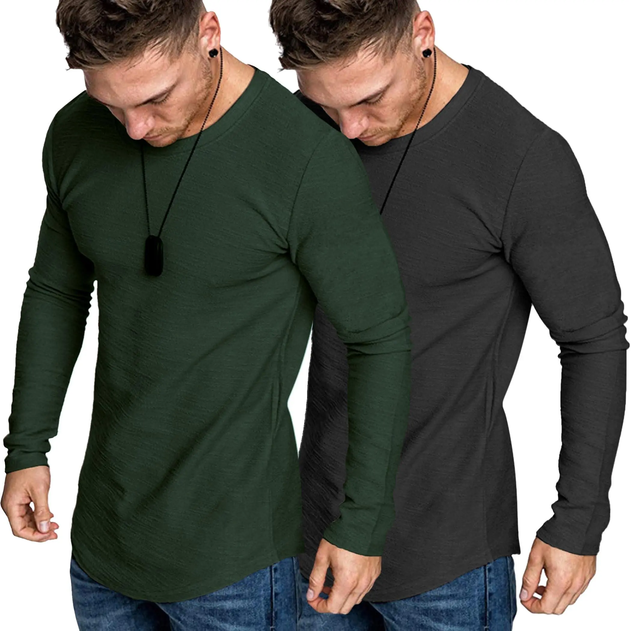 Black and Dark Green