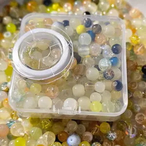 NEW SINGLE COLOR GLASS BEAD MIX BUNDLE - Vibrant & Versatile Glass Beads for Jewelry Making, Craft, Beading, Home Decor, Sun catchers- Free Gift -200g Mixed DIY Crafting Mixed Color Glass Beads