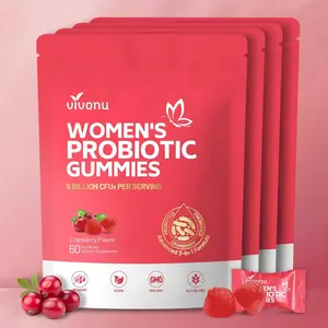 Women's Probiotics, Female Balance pH Gummies for Healthy Odor, Yeast Balance & Flora + Vitamin C for Immune Support - Cranberry Feminine Balance Gummies