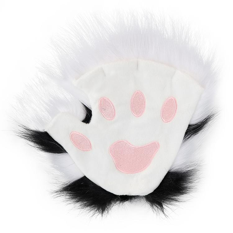3-Piece Animal Cosplay Set – Fluffy Ears, Claws & Tail | Perfect for Sexy Roleplay & Cosplay Fun Belt Fursuit Short Costume Womenswear Adjustable Clothes Comfortable Furry Plush Skeleton Soft