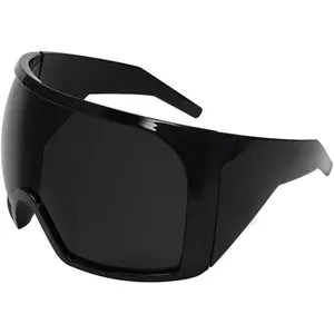 Cool Steampunk Oversize Wrap Around One-Piece Men's Sunglasses Brand Design Men Sunglass Sports Outdoor Cycling Goggles UV400