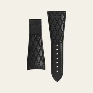 Black Matte Calf Leather  Strap - M