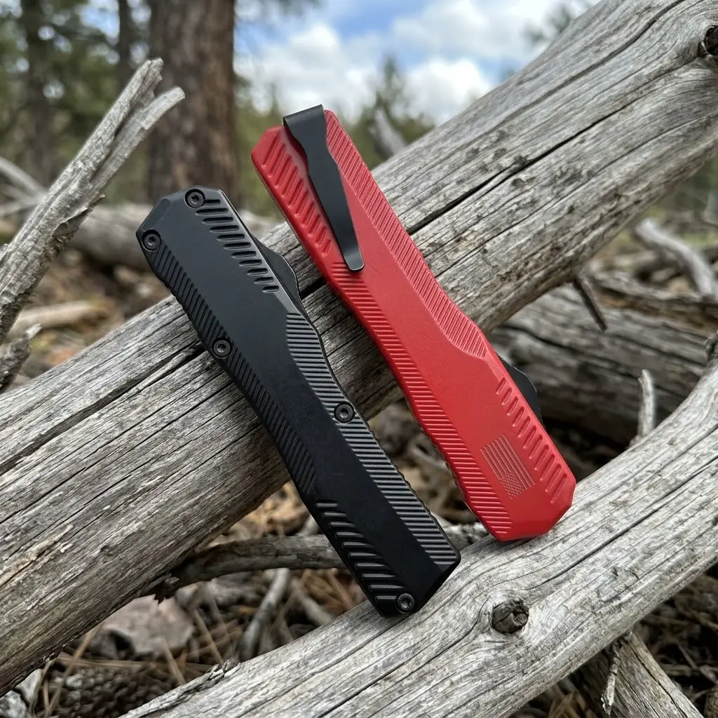 9000 Outdoor EDC Folding Utility Tool with Anti-Slip Textured Handle, for Camping, Hiking & Household Cutting Tasks