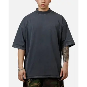 Culture Kings Everyday Mock Neck T-Shirt Washed Charcoal